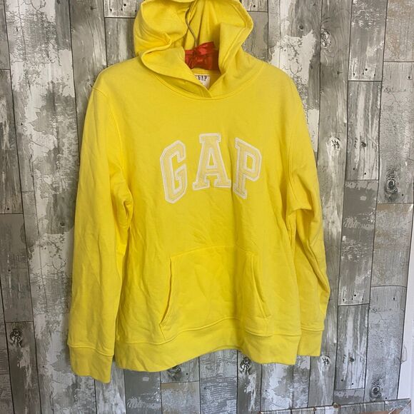 GAP yellow lightweight spell out hoodie L - Picture 1 of 8